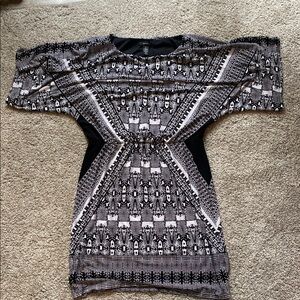 Alfani black and White Patterned Women's dress